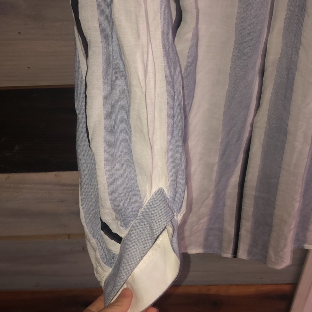 Multicolor Button Down Lightweight Blouse - image 7